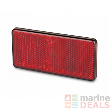 Hella Marine Retro Reflector 94 x 44mm Red Adhesive mount