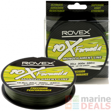 Rovex 10X Formula Monofilament Line 300m 30lb Green