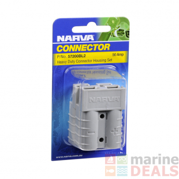 NARVA Heavy Duty 50A Connector Housing with Copper Terminals Twin Pack