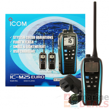 Icom IC-M25 EURO Floating Handheld VHF Radio Marine Blue