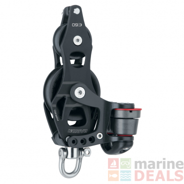 Harken Element Aluminium Fiddle Block Swivel Becket Cam Cleat 60mm