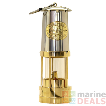 Weems & Plath Brass Yacht Lamp with Stainless Steel Bonnet