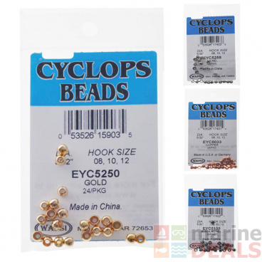 Cyclops Brass Beads for Fly Tying 5/32in 4mm