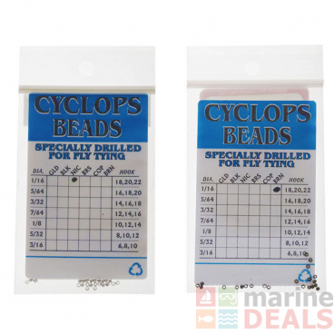 Cyclops Brass Beads for Fly Tying 1/16in 1.6mm