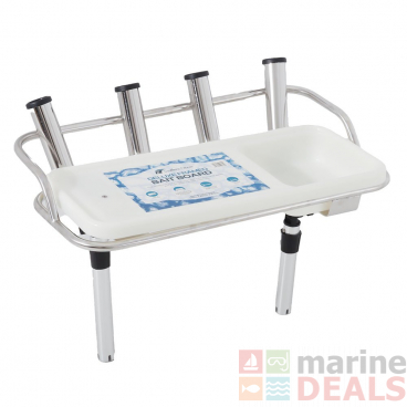 Southern Ocean Deluxe Bait Board with Stainless Steel Fittings and 4 Rod Holders