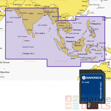 Navionics Plus Chart Card Indian Ocean and South China Sea SD/MSD