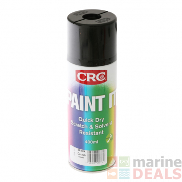 CRC Paint It Quick Dry Enamel Spray Paint 400ml Black Gloss
