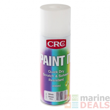 CRC Paint It Quick Dry Enamel Spray Paint 400ml White Gloss
