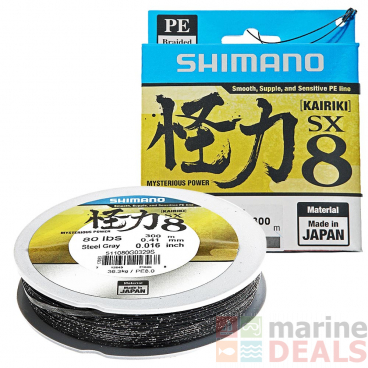 Shimano Kairiki SX8 Braid Steel Gray 300m 80lb
