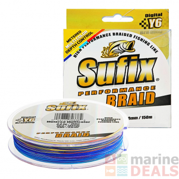 Sufix Performance Multi-Colour Braid 150m 15lb 0.20mm