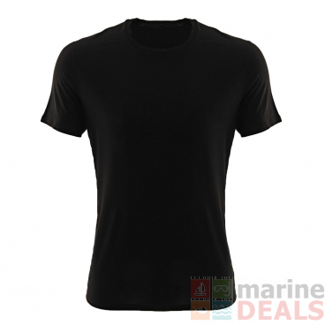 Icebreaker Merino Mens Anatomica Short Sleeve Crewe Shirt Black/Monsoon