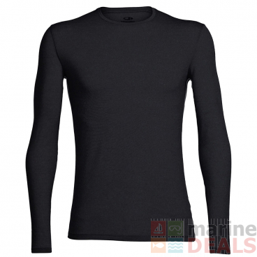 Icebreaker Merino Anatomica Mens Long Sleeve Shirt Black S