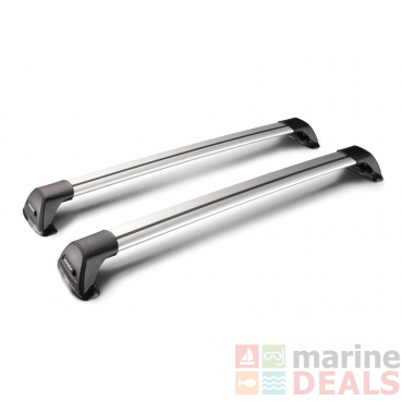 Yakima FlushBar Roof Rack Crossbar Pair Silver