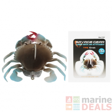 Savage Gear TPE 3D Crab Softbait 3in 1/2oz Blue Crab
