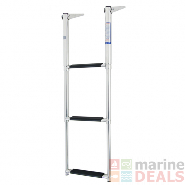 V-Quipment 3-Step Telescopic Stainless Steel Boarding Ladder