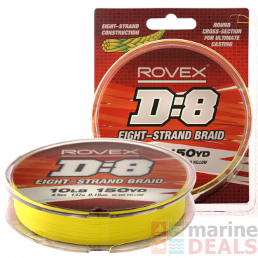 Rovex D:8 Eight-Strand Braid Chartreuse 150yd 10lb