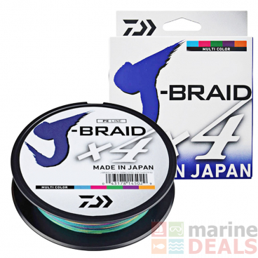 Daiwa X4 J-Braid Multi-Colour 300m