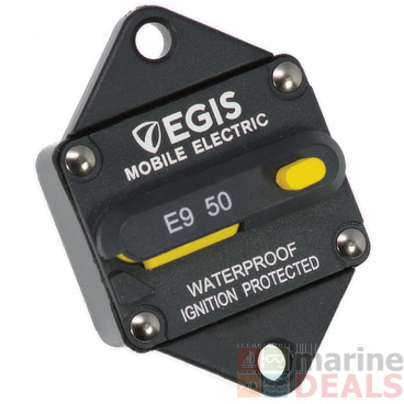 Egis Mobile Electric Thermal Circuit Breaker 50 A Panel Mount