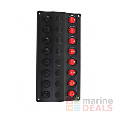 Wave LED Switch Panel incl Circuit Breakers 8 Way
