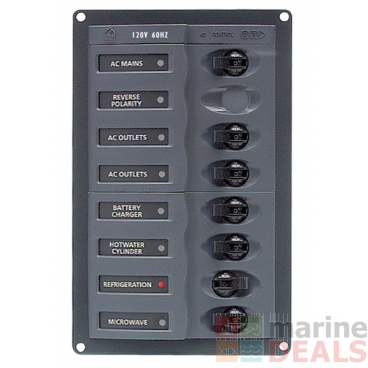 AC Circuit Breaker Panel without Meters - RV 6Way AC Panel with Double Pole Mains