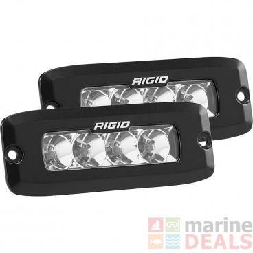 Rigid SR-Q Series Pro Floodlight Pair Black Flush Mount