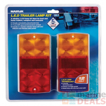 NARVA 93630BL Slimline LED Trailer Lamp Kit 12V