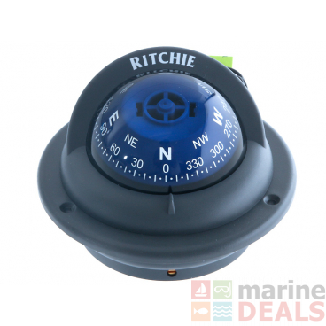 Ritchie Trek TR-35G Flush Mount Boat Compass Grey