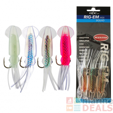 CDX Rig-Em Squid Flasher Rig 13cm Qty 3