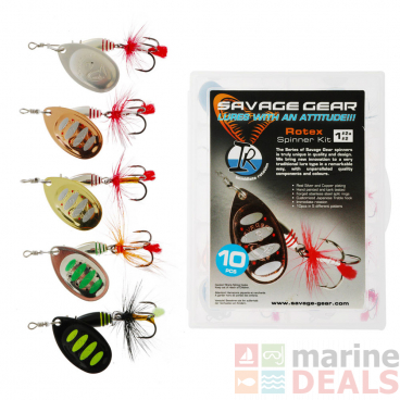 Savage Gear Rotex Spinner Trout Lures Kit #2A and #2 Qty 10
