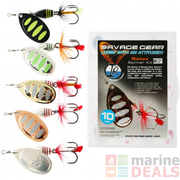 Savage Gear Rotex Spinner Trout Lures Kit #3A and #3 Qty 10