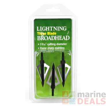 Ek Archery Lightning Broadhead Arrowheads Qty 3