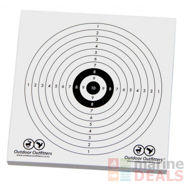 Outdoor Outfitters Cardboard Targets Small 140mmx140mm 50X Pack
