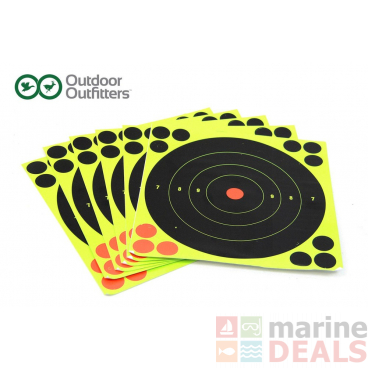 Outdoor Outfitters 200mm Outdoor Outfitters High Viz Targets 6 Pack Self Sticking