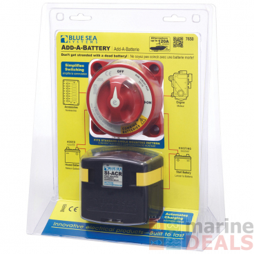 Blue Sea Add-A-Battery Switch and Charging Relay Kit 120A