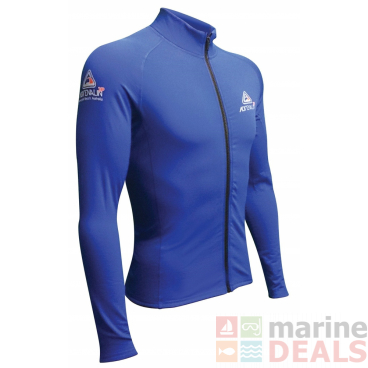 Adrenalin 2P Thermal Zip-Front Mens Long Sleeve Rash Vest Blue L