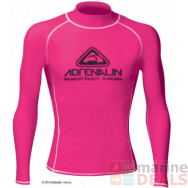 Adrenalin Hi-Vis Mens Long Sleeve Rash Vest Pink XL