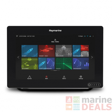 Raymarine Axiom Plus 9RV Multifunction Display 600W with RV100 Transducer and Navionics Plus NZ Chart Card