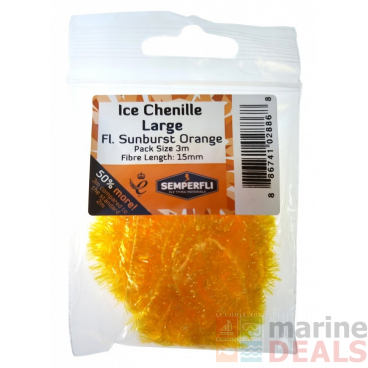 Semperfli Ice Chenille Large 15mm Fluoro Sunburst Orange