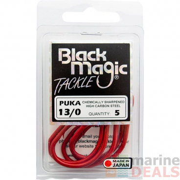 Black Magic Puka Hooks 13/0 Qty 5