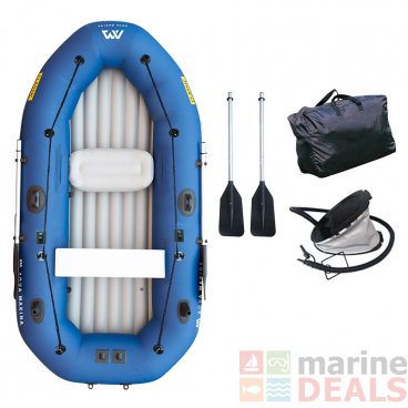 Aqua Marina Classic Sports Inflatable Fishing Boat with Electric Motor Mount 9ft 10in