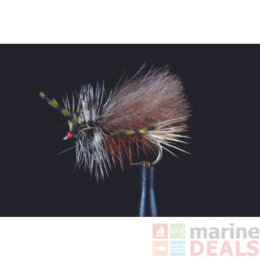 Manic Tackle Project Bum Fluff Stimi Dry Fly Peacock #8