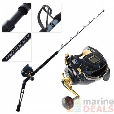 Shimano Beastmaster 9000A Abyss SW Adjustable Butt Electric Combo 5ft 6in 60-100lb 2pc