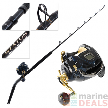 Shimano Beastmaster 9000A Status Blue Water Bent Butt Deep Drop Electric Game Combo 5ft 6in 22-36kg 2pc