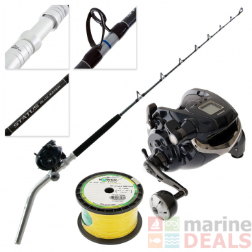 Shimano Forcemaster 9000A Status Bent Butt Electric Game Combo with Line 5ft 6in 24-37kg 2pc