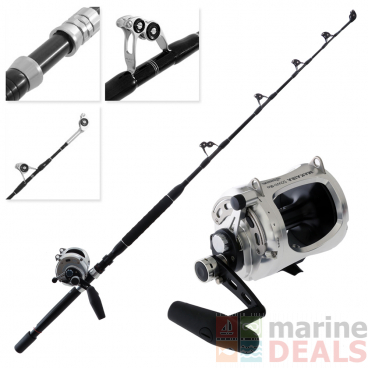Okuma Makaira Silver 50W 2-Speed Stand-Up Game Combo with ALPS Bearing Rollers 5ft 8in 24kg 1pc