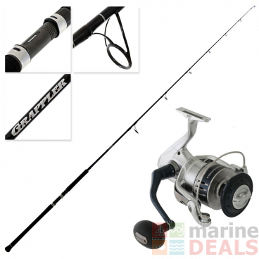 Shimano Saragosa SW A 14000 XG Grappler Type C S82H Topwater Spin Combo 8ft 2in PE8 2pc