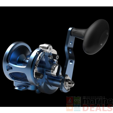 Avet SX5.3 G2 Single Speed Lever Drag Reel with Glide Plate Blue