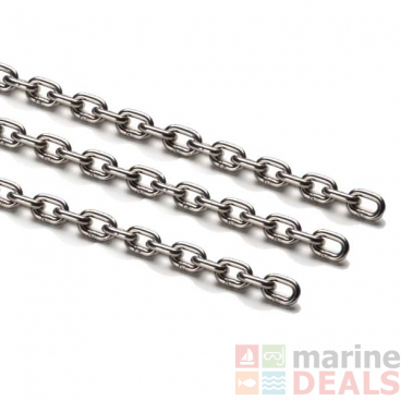 Oceansouth Stainless Steel Short Link Chain DIN766 316L per Metre
