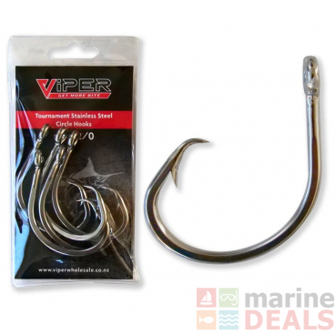 Viper Tackle Tournament Stainless Circle Hooks 12/0 Qty 5