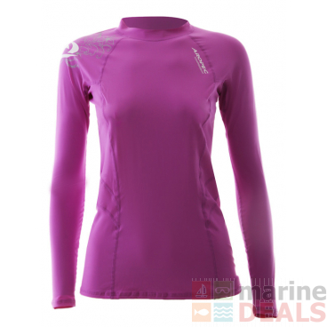 Aropec Sports Womens Long Sleeve Compression Top Purple Large